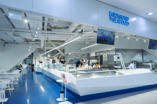 Фирменный рыбный магазин Egersund в ТРЦ Skymall. Киев, Украина