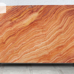 Orange Travertine незаповнений шліфований