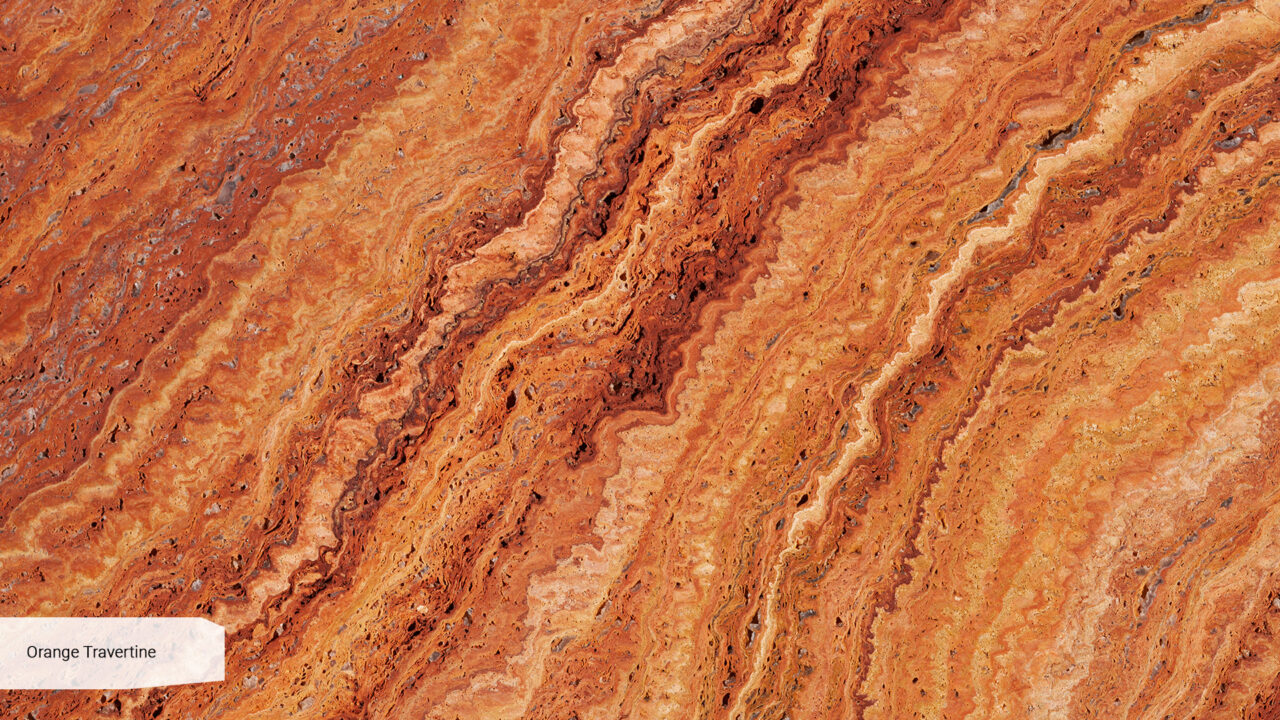 Orange Travertine незаповнений шліфований