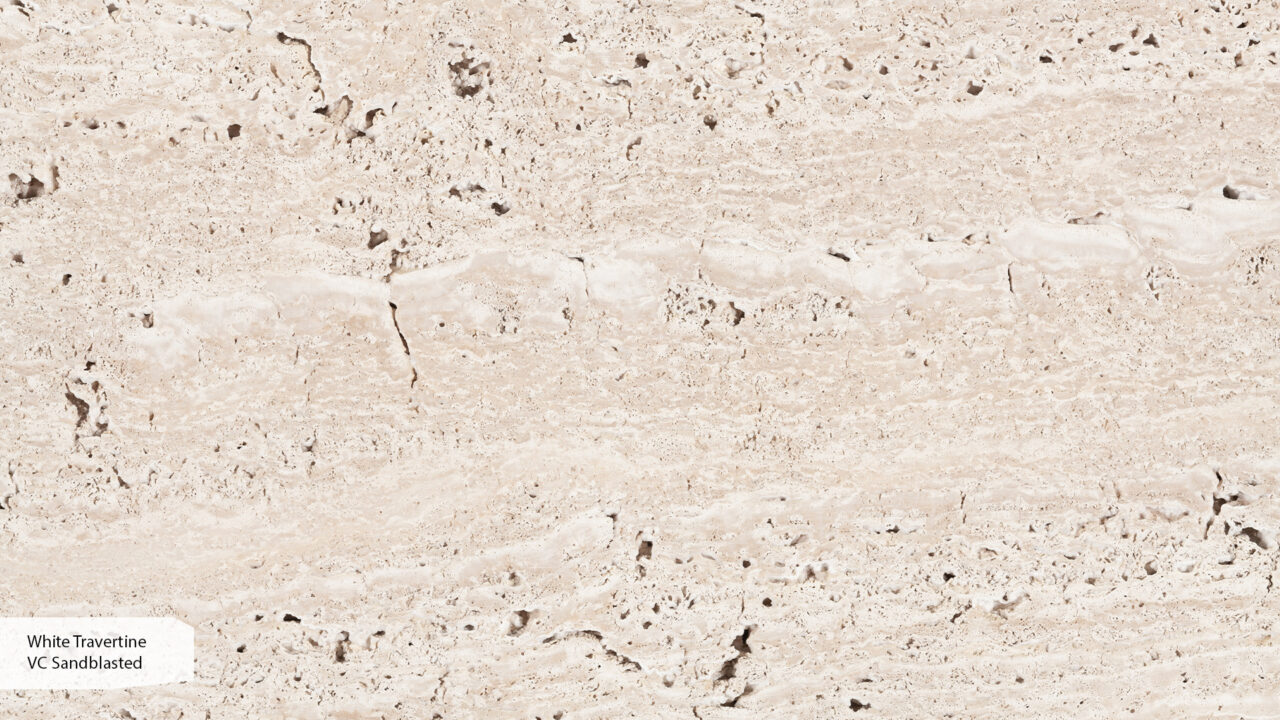 White Travertine VC Sandblasted